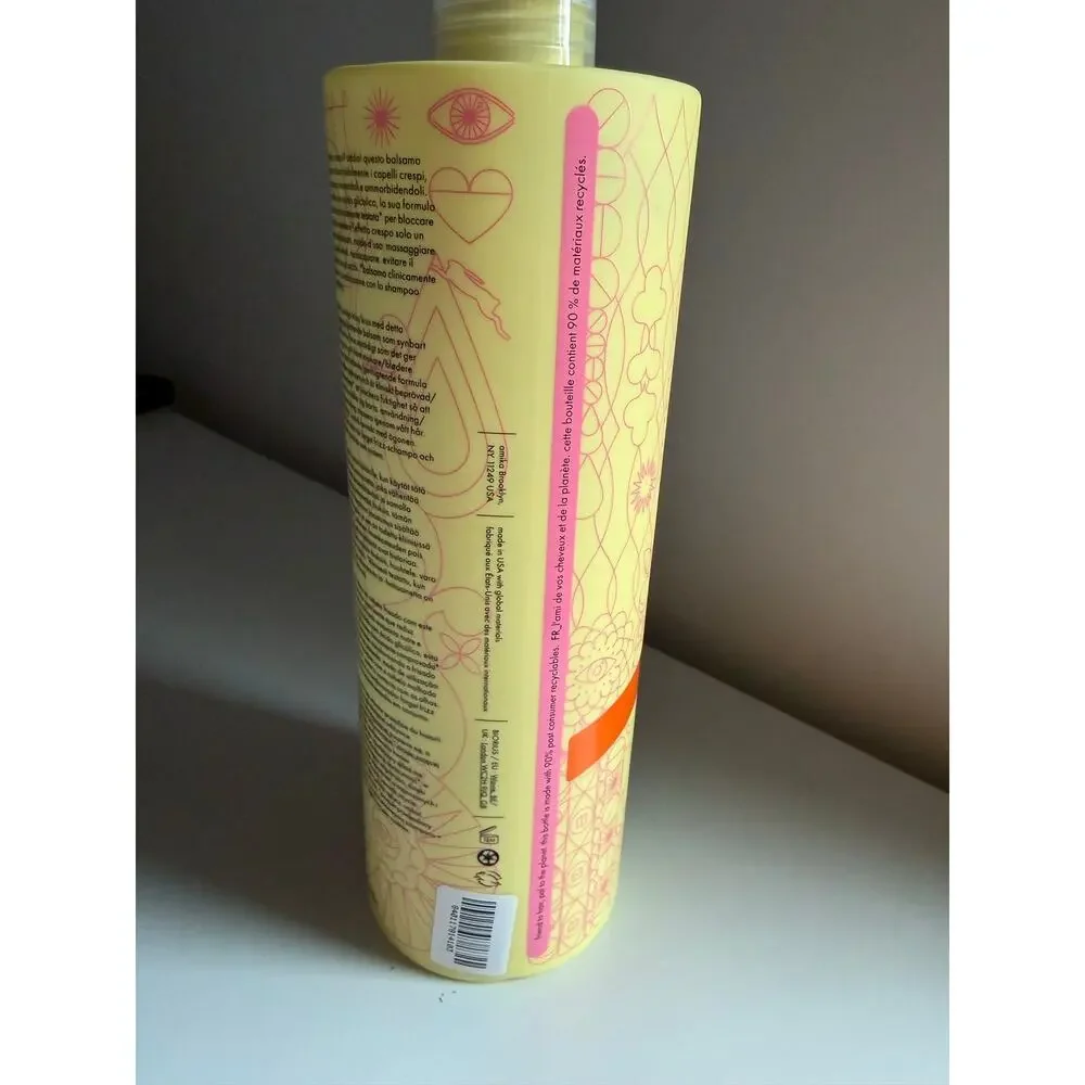 $80 New Amika Forget Frizz Anti-Frizz Conditioner 33.8 oz + Pump